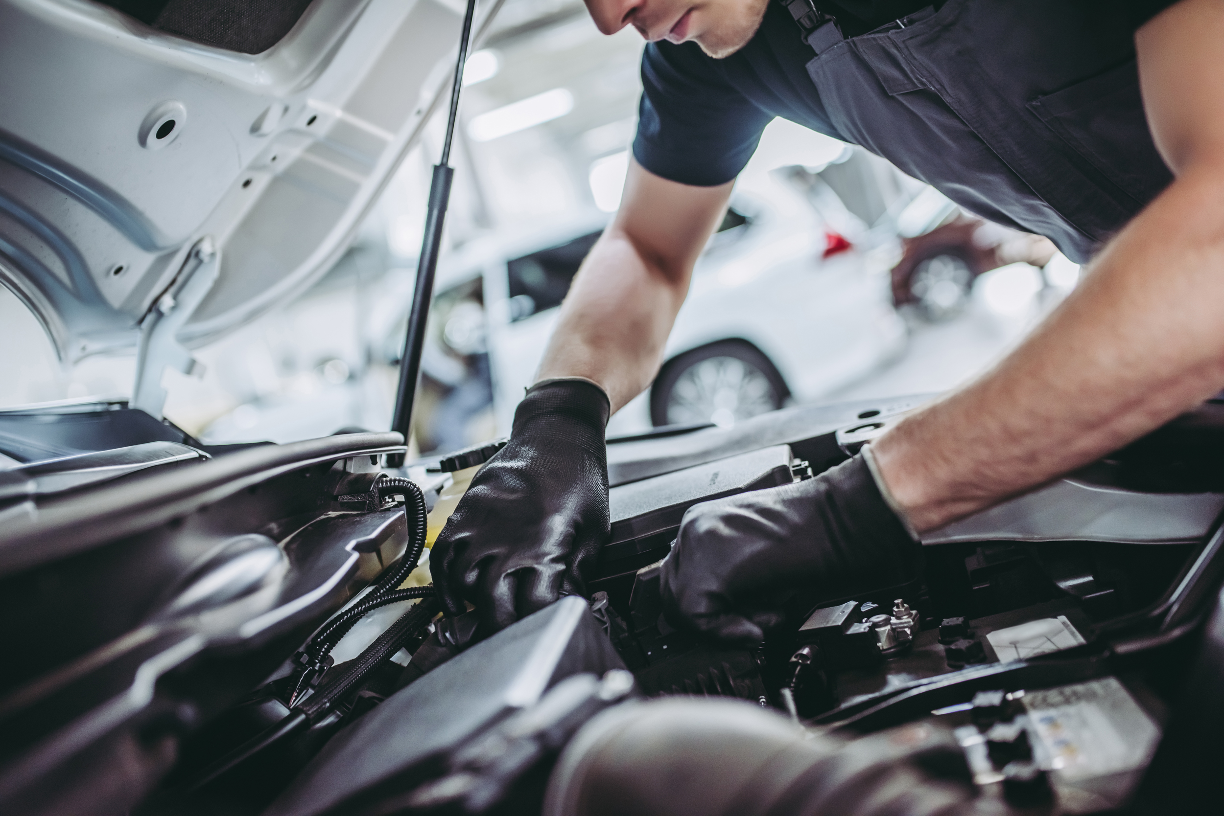 Mechanic servicing a vehicle - Audi Servicing Slough